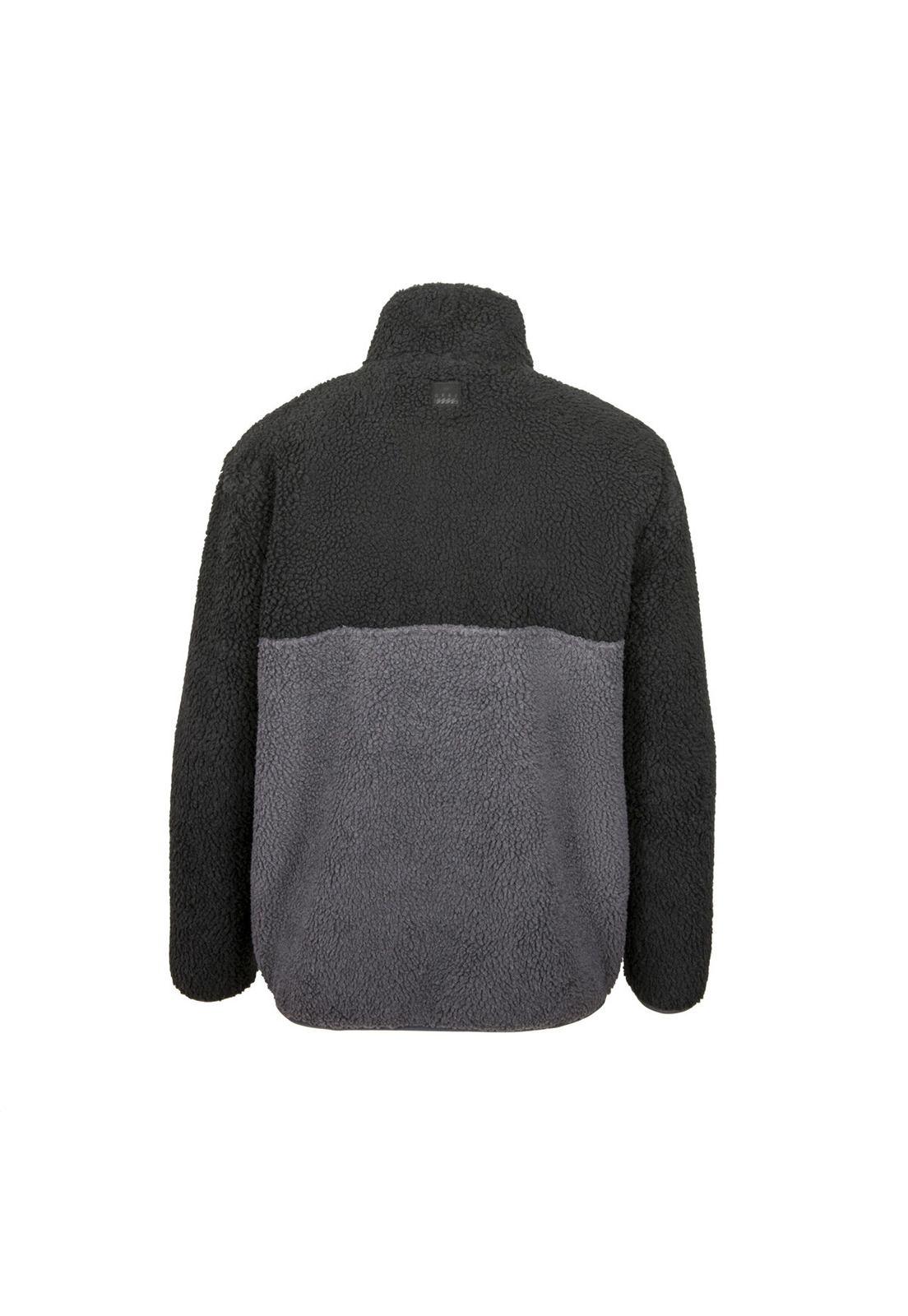 Sherpa Men Half Zip Black Grey White-2