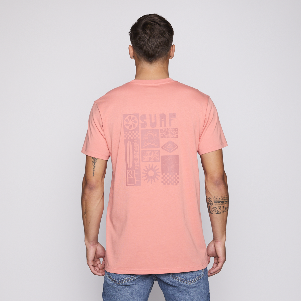 Polera Reef Men Surf Reef Pink-1