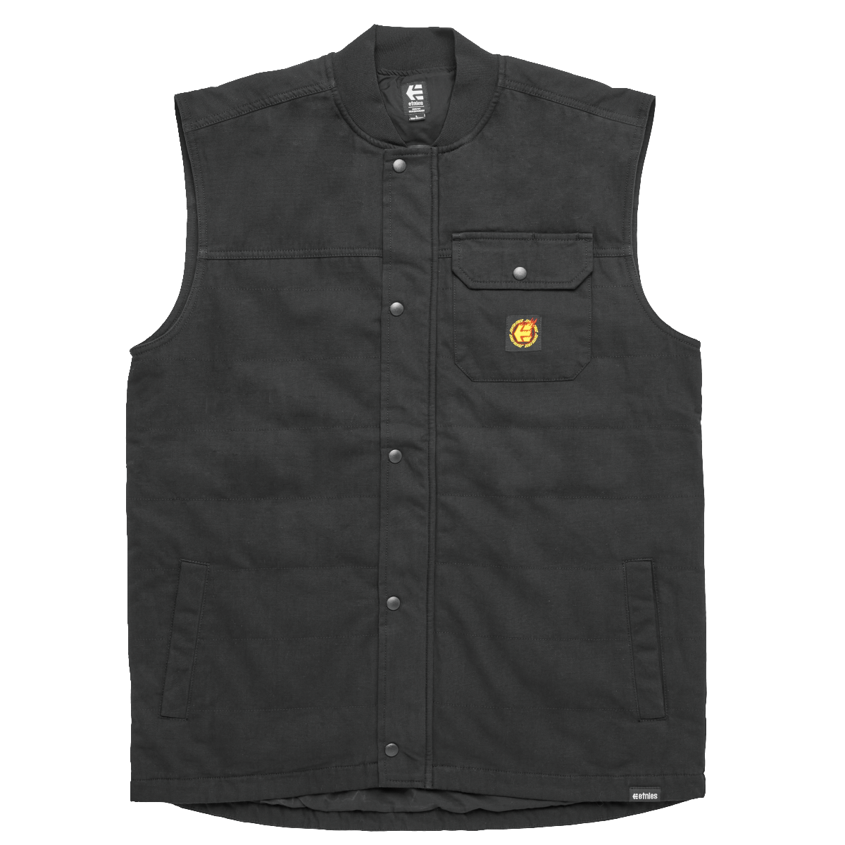 Chaqueta Santa Cruz Flame Vest Black-0