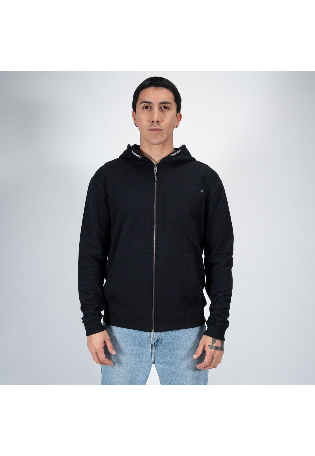 Polerón Reef Men Full Zipper Black-0