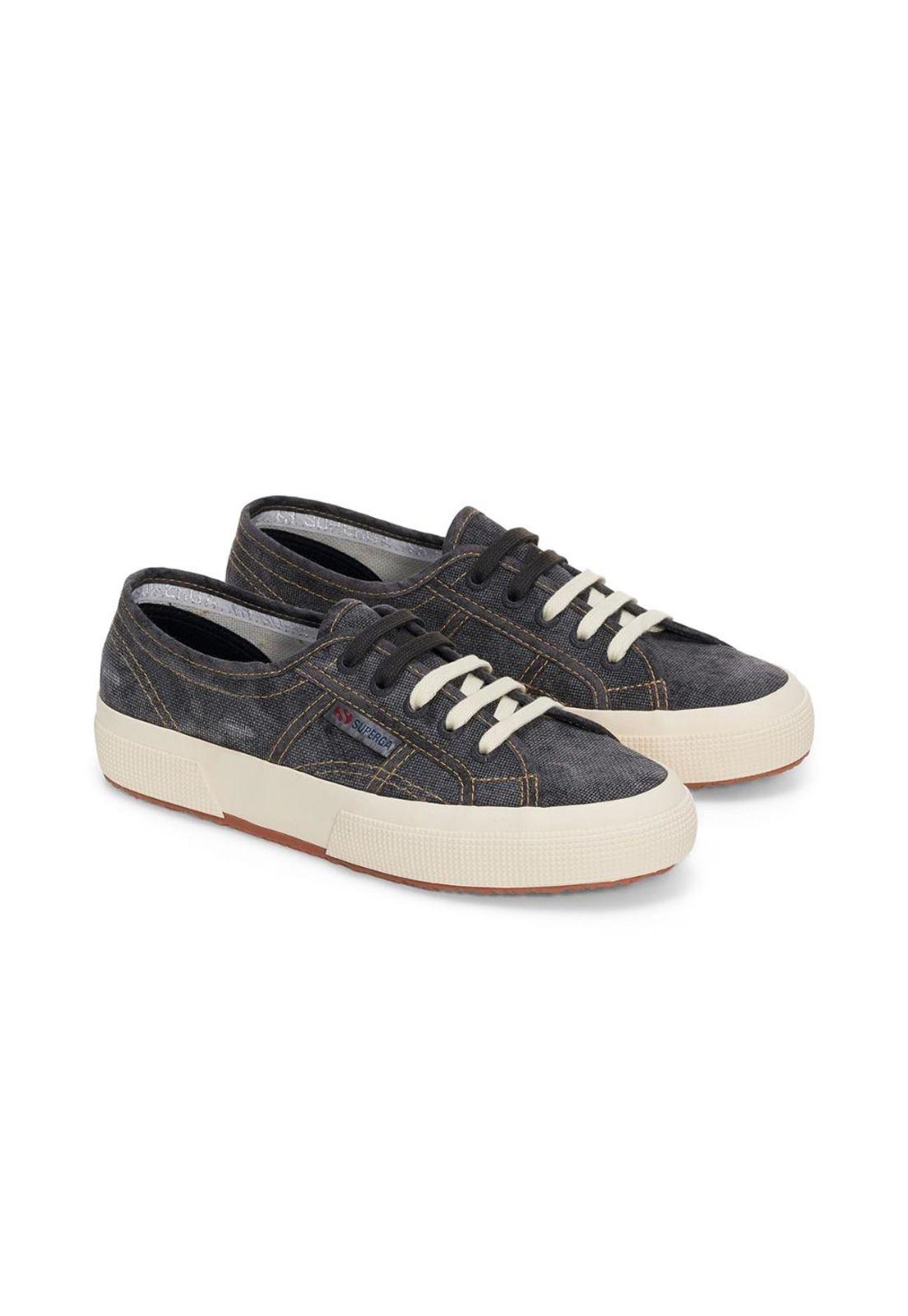 Zapatilla 2750 Cotton Denim Destroyed Black Bristol Beige-1