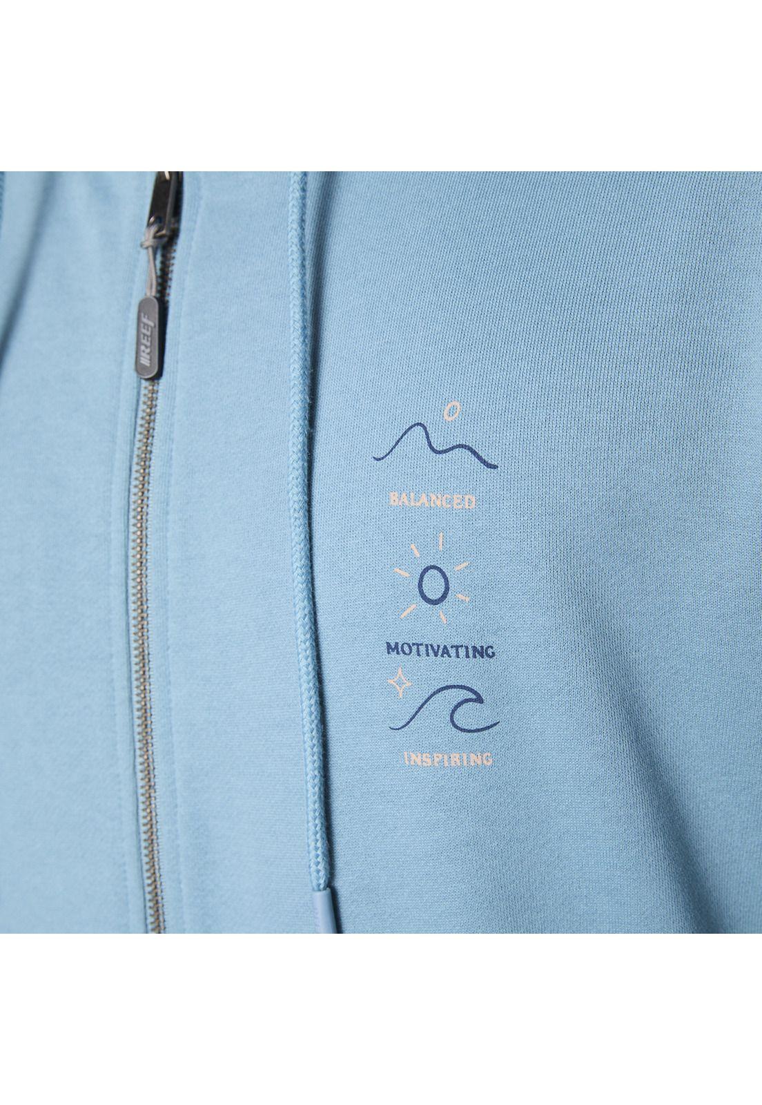 Polerón Reef Men Full Zipper Blue Surf Up-5