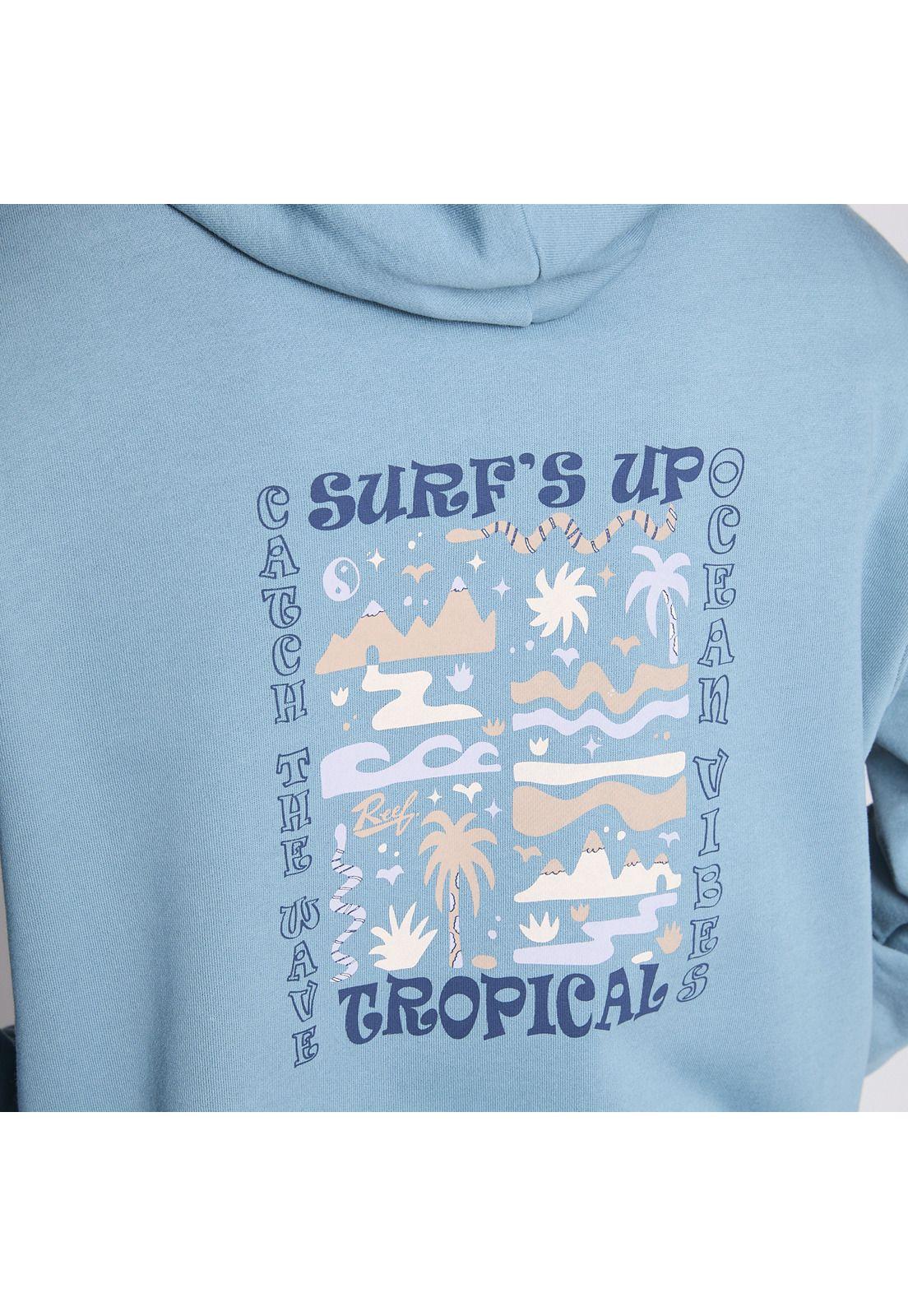 Polerón Reef Men Full Zipper Blue Surf Up-7