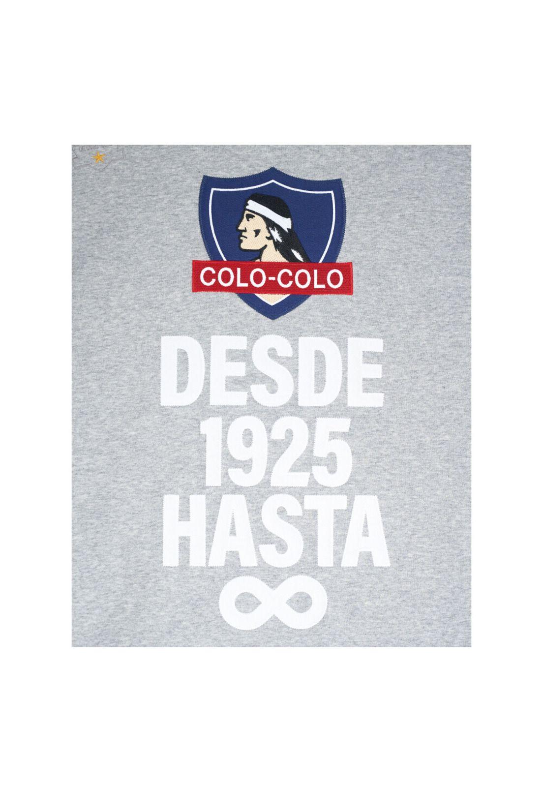 Polerón Colo Colo Urbano Hoodie Gris desde 1925-2