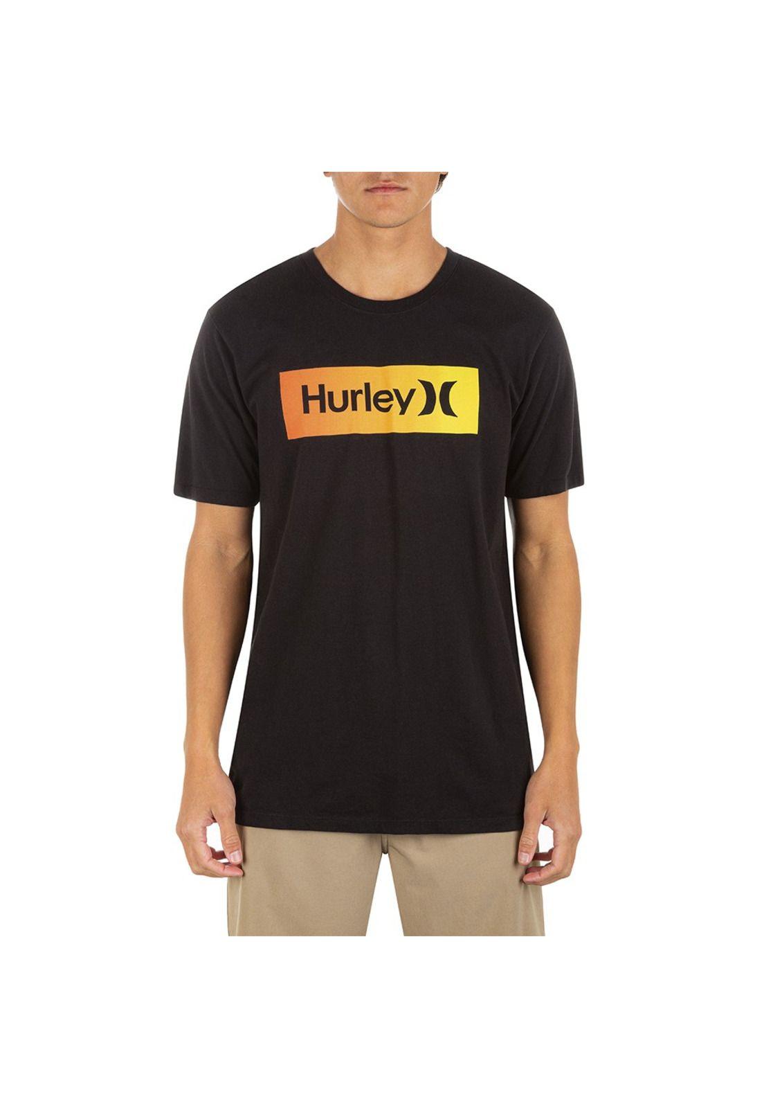 Polera EVD WSH OAO Boxed Gradient Black Hurley-2