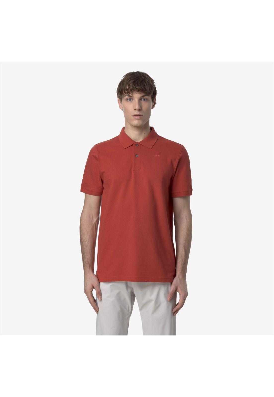 Polera K-Way Men Amedee Pique Red Jasper-0