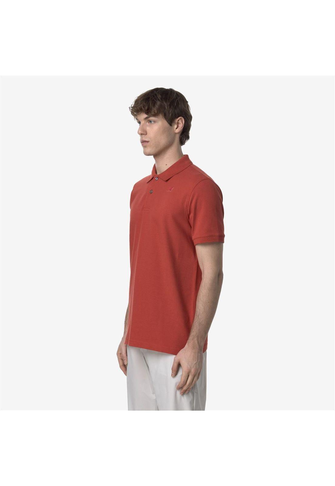 Polera K-Way Men Amedee Pique Red Jasper-2