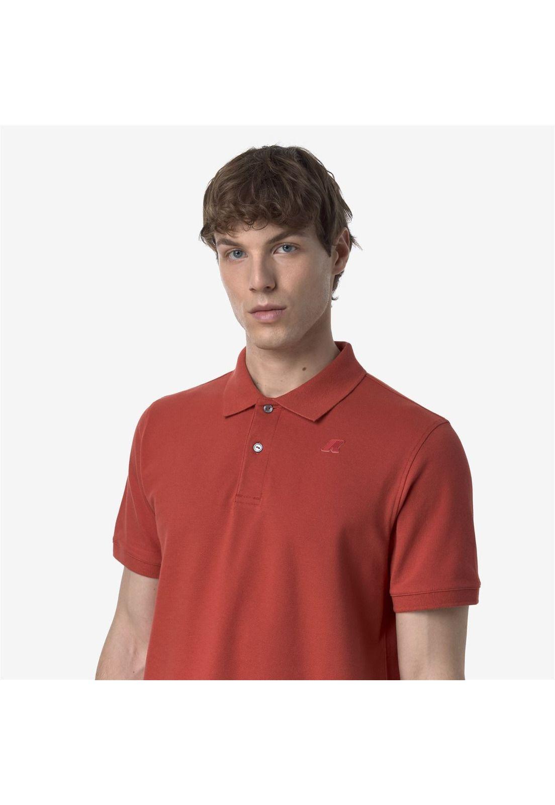 Polera K-Way Men Amedee Pique Red Jasper-3