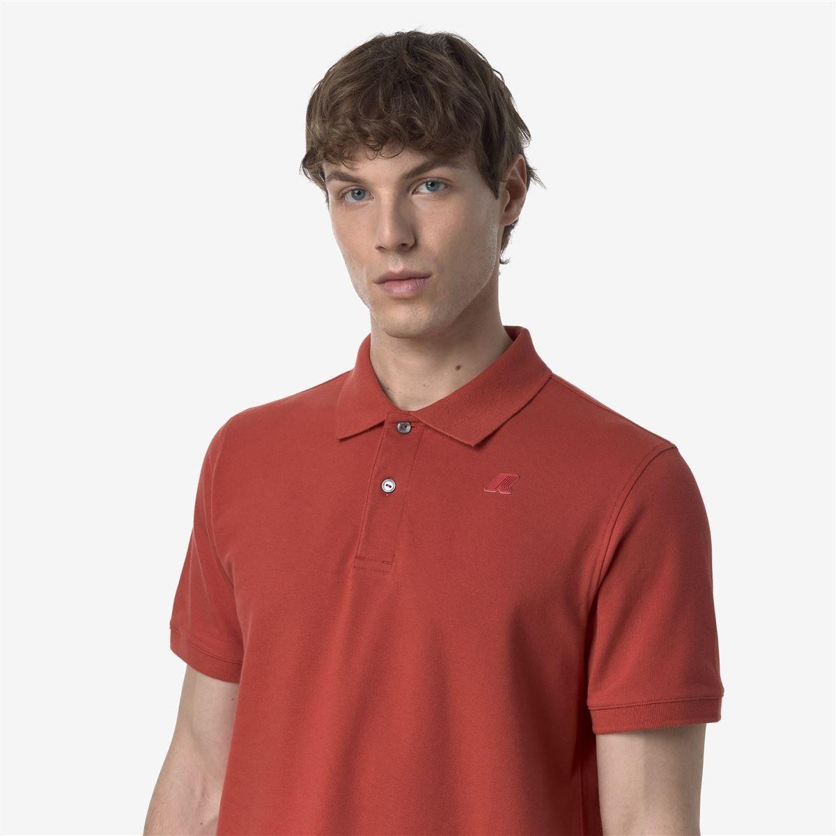 Polera K-Way Men Amedee Pique Red Jasper-4