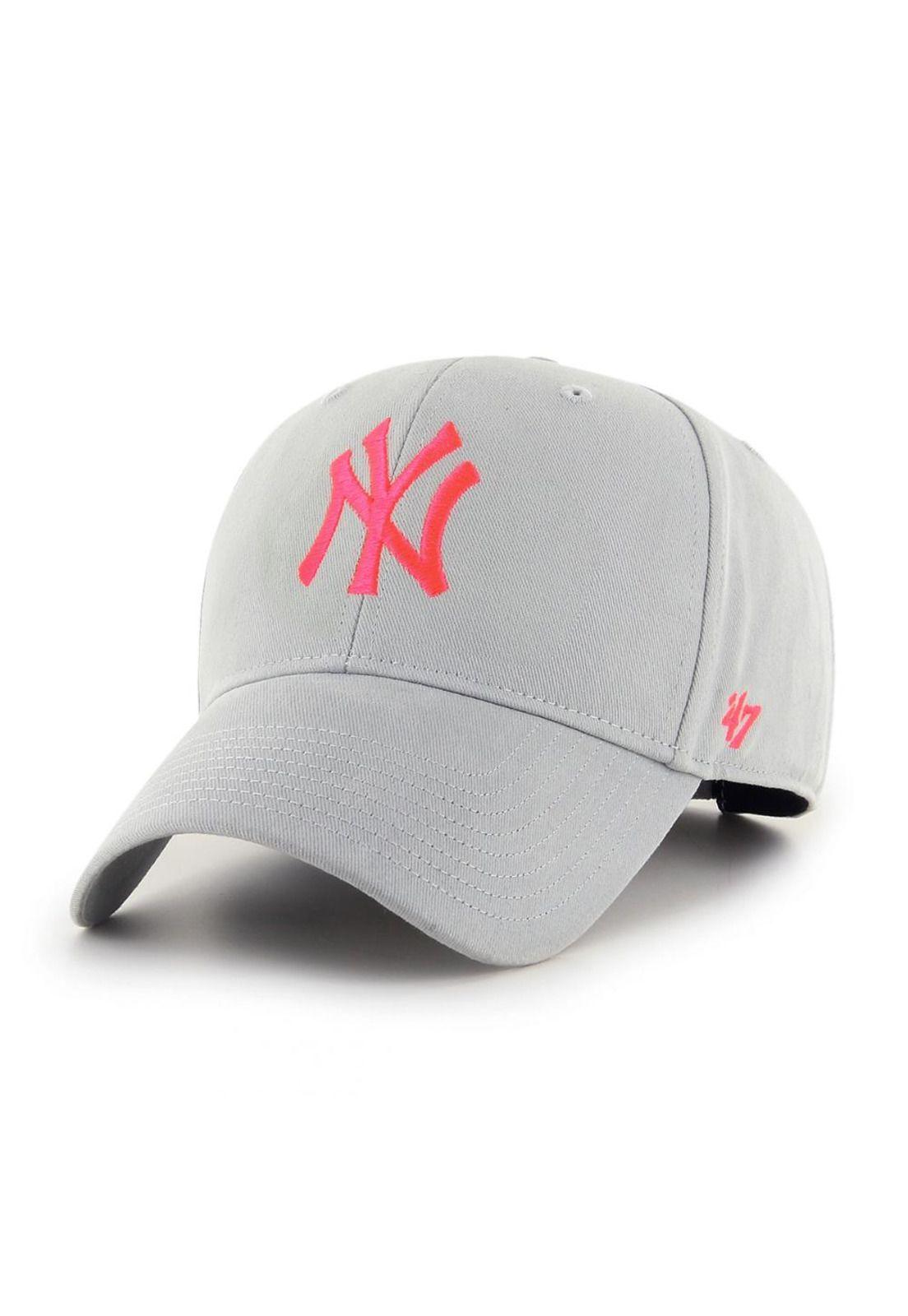 Jockey New York Yankees Grey Basic Fucshia-0