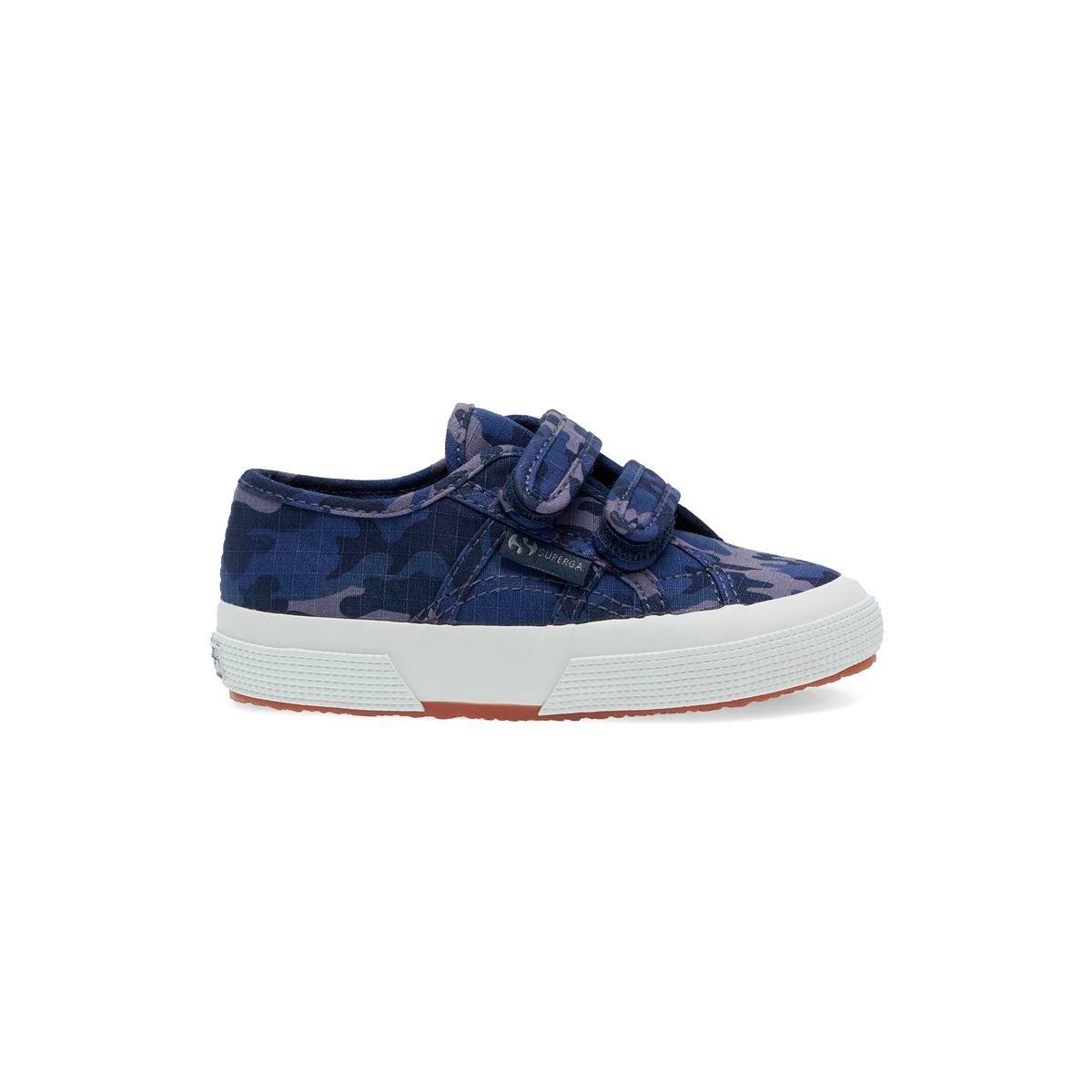 Zapatilla Superga Kids 2750 Straps Camo Blue Grey-0