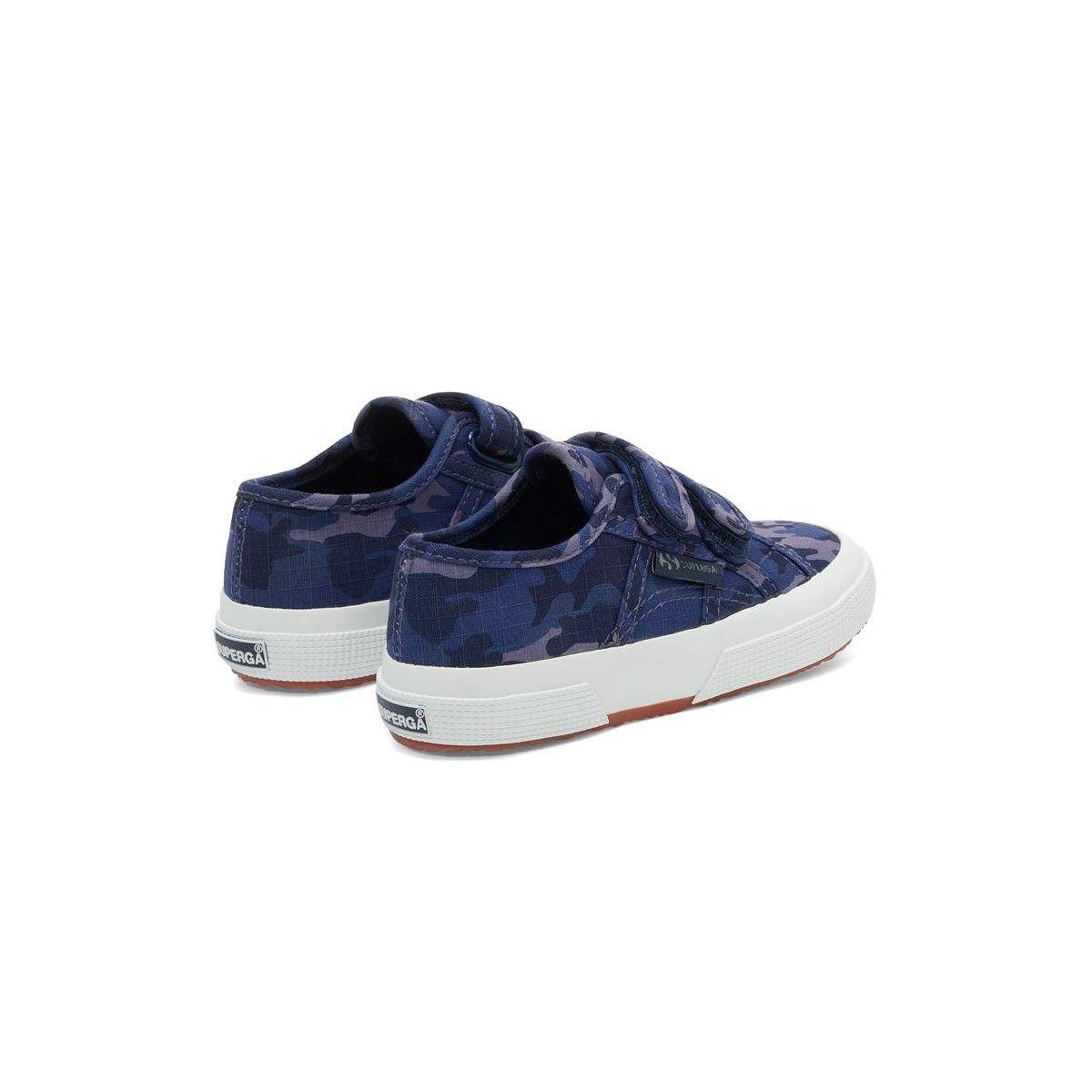 Zapatilla Superga Kids 2750 Straps Camo Blue Grey-2
