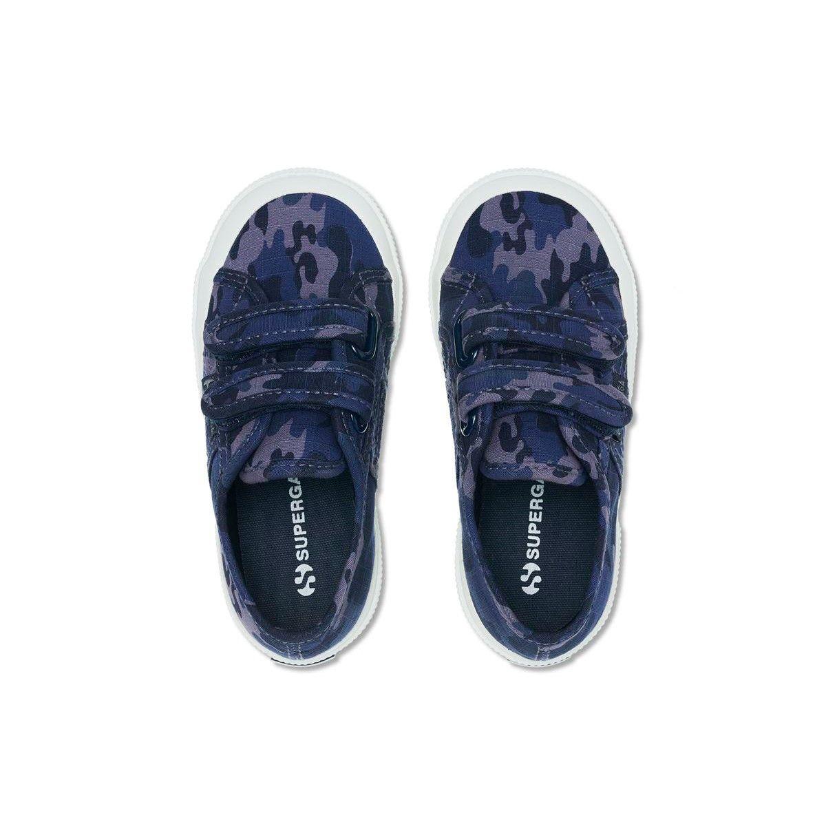 Zapatilla Superga Kids 2750 Straps Camo Blue Grey-3