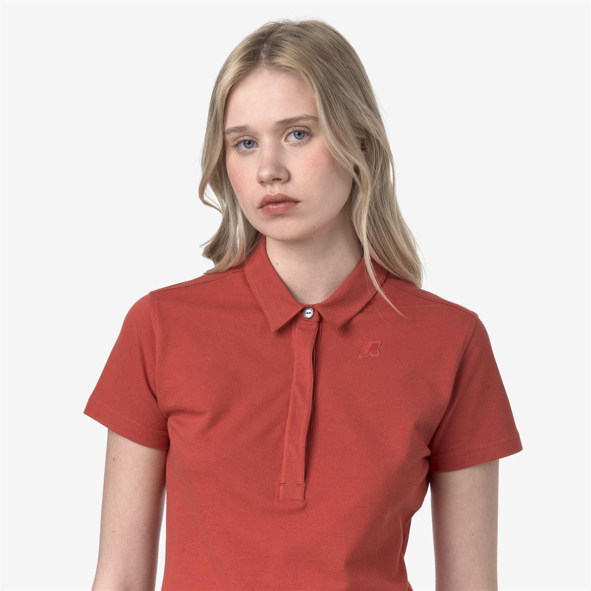 Polera K-Way Women Amedea Pique Red Jasper-4