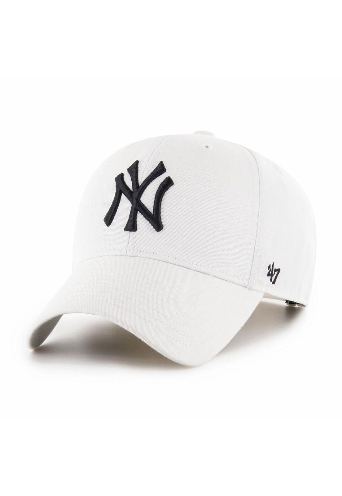 Jockey New York Yankees Raised White Navy-0