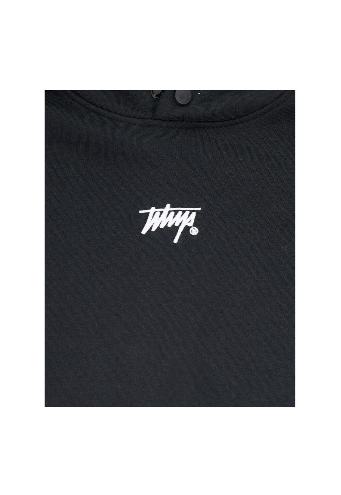 Polerón Whatup Hombre Hoodie Black Tiny Logo White-2