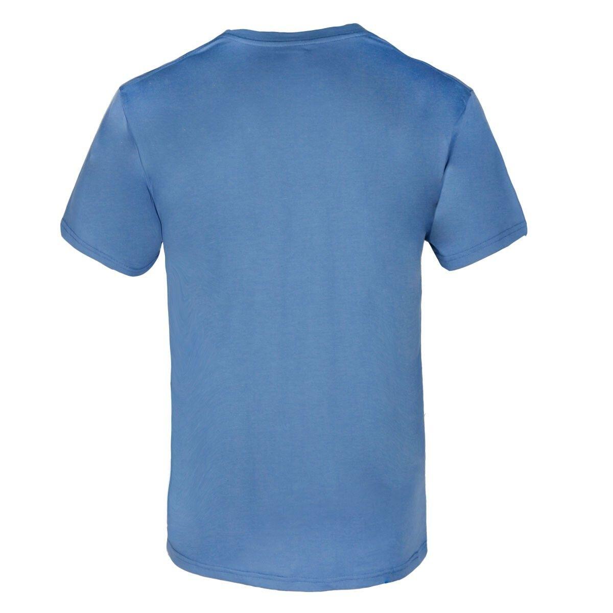 Polera Men Tiny Logo Blue-3