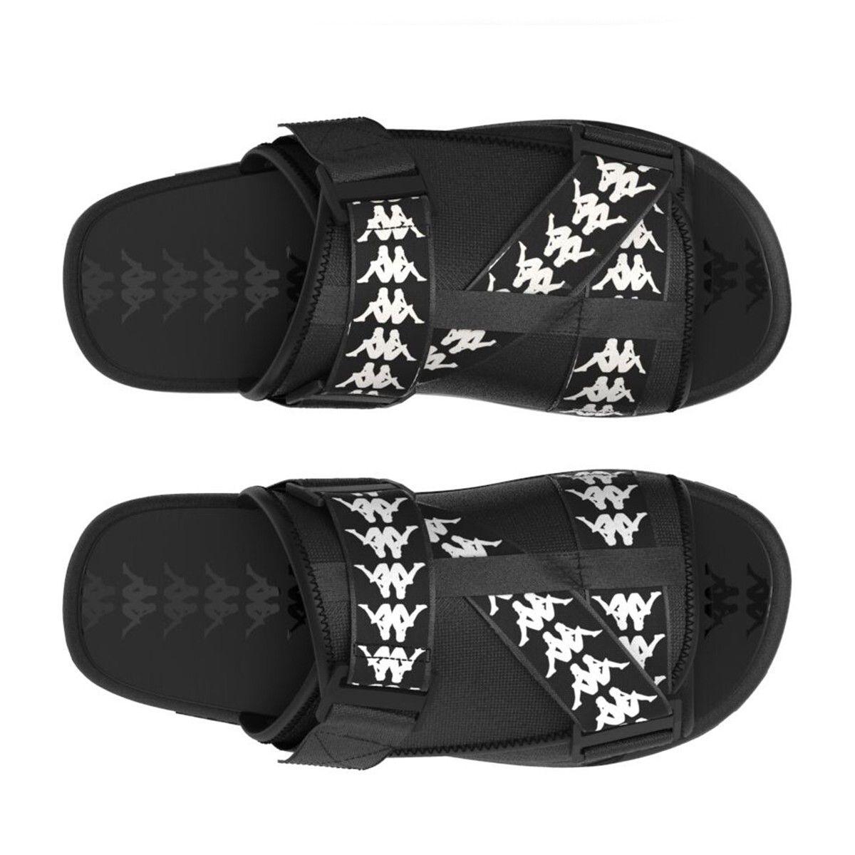 Sandalia 222 BANDA MITEL 1 Black White Black-1