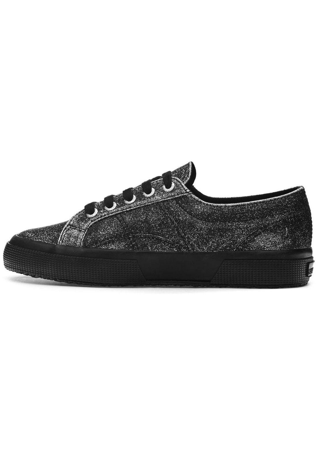 Zapatilla 2750 Brushed Glitter Black Silver-1