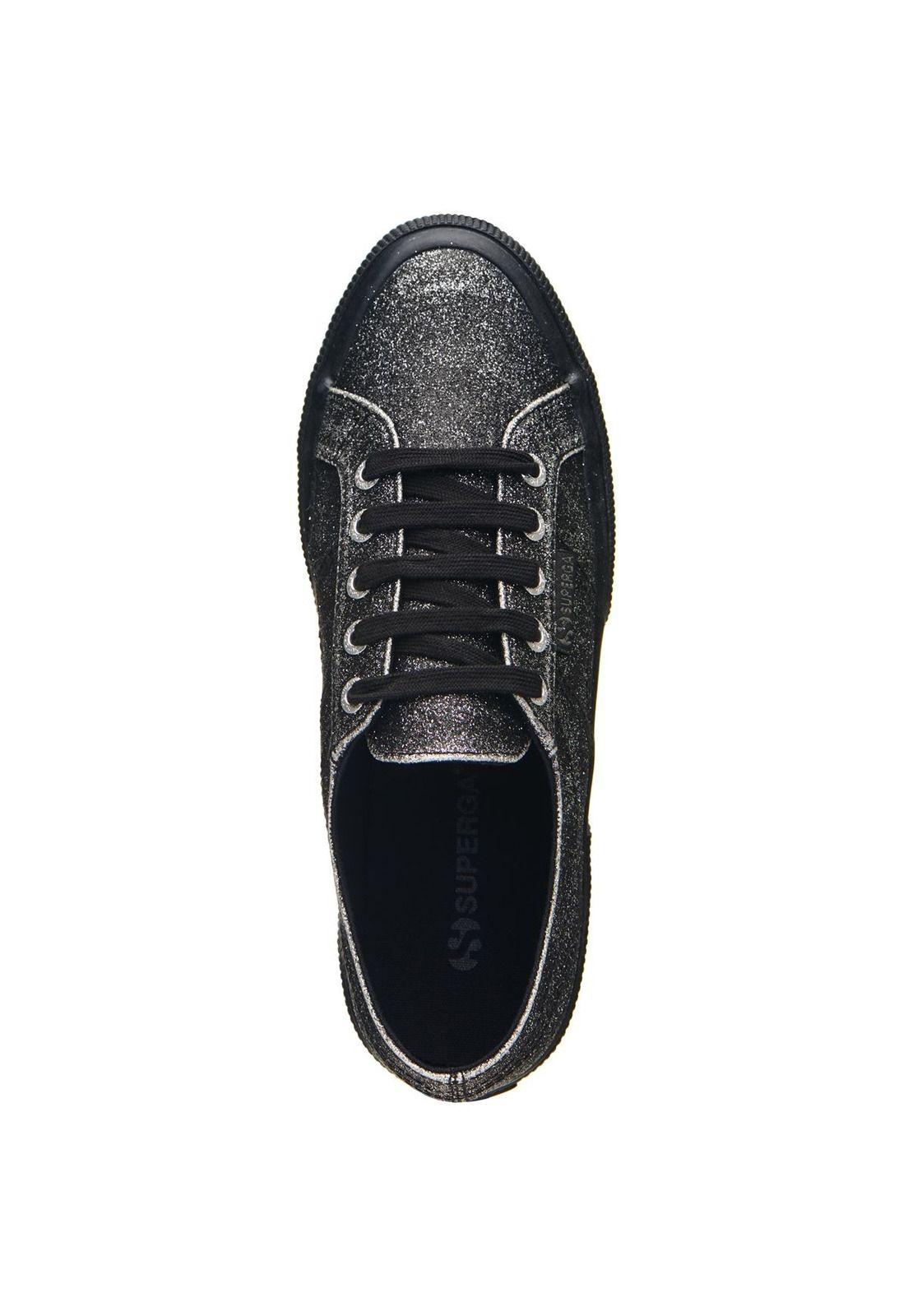 Zapatilla 2750 Brushed Glitter Black Silver-2