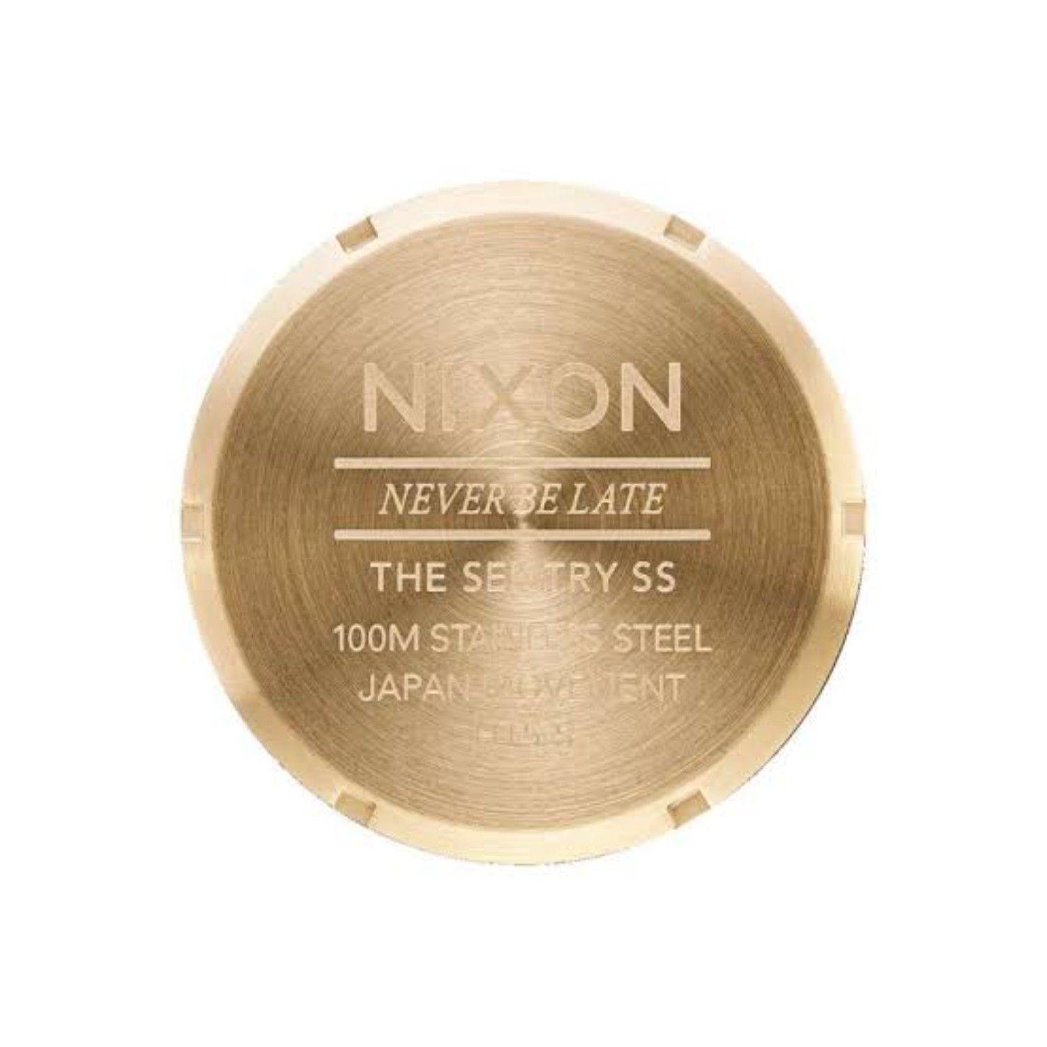 Reloj Nixon Sentry Burgundy Gold-3