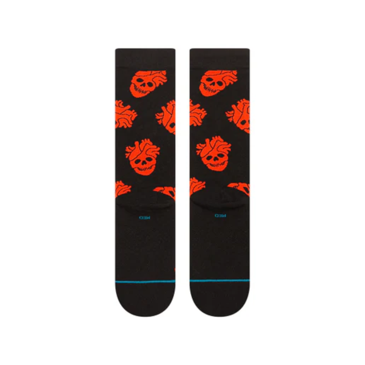 Stance Sock Fallin In Skull Crew Black-2