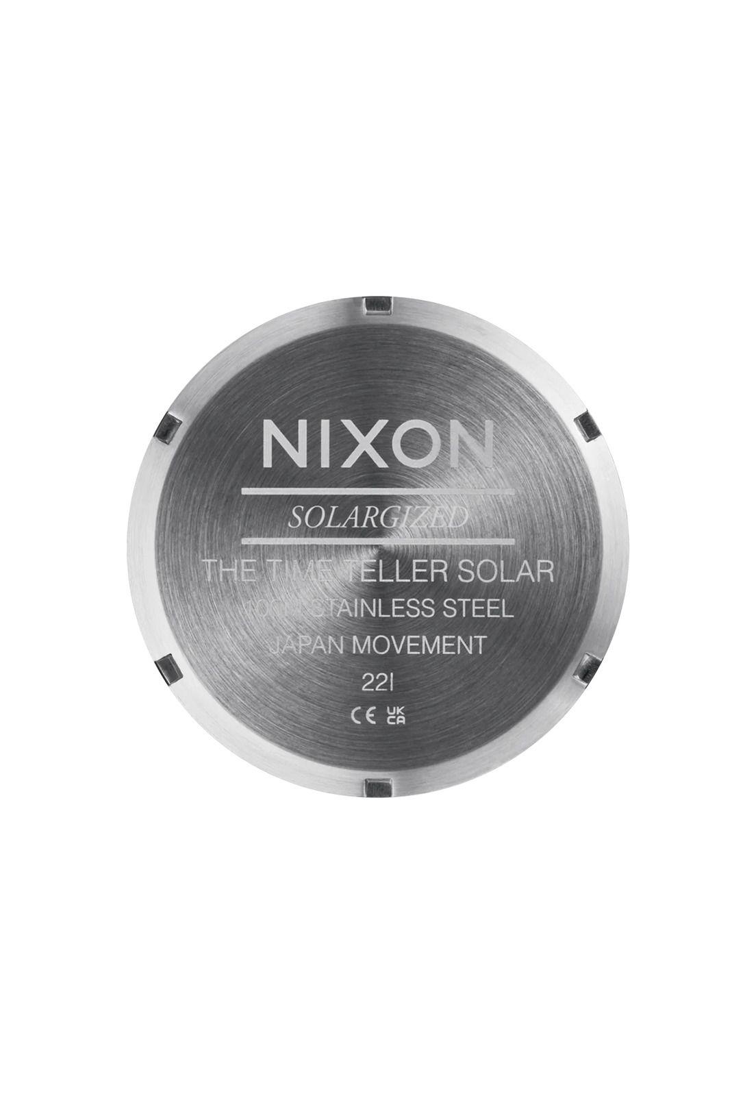 Reloj Time Teller Solar Silver Dusty Blue Sunray-4