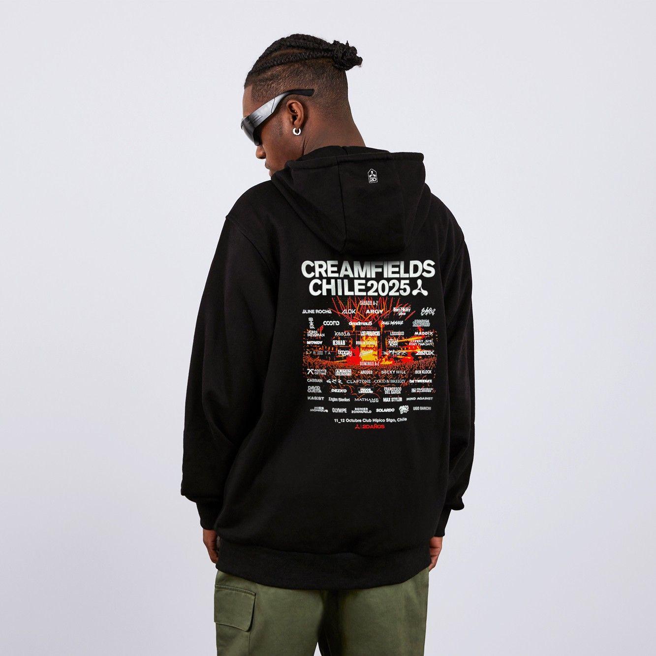 Polerón Full Zipper Creamfields x Whatup Black Line Up-0