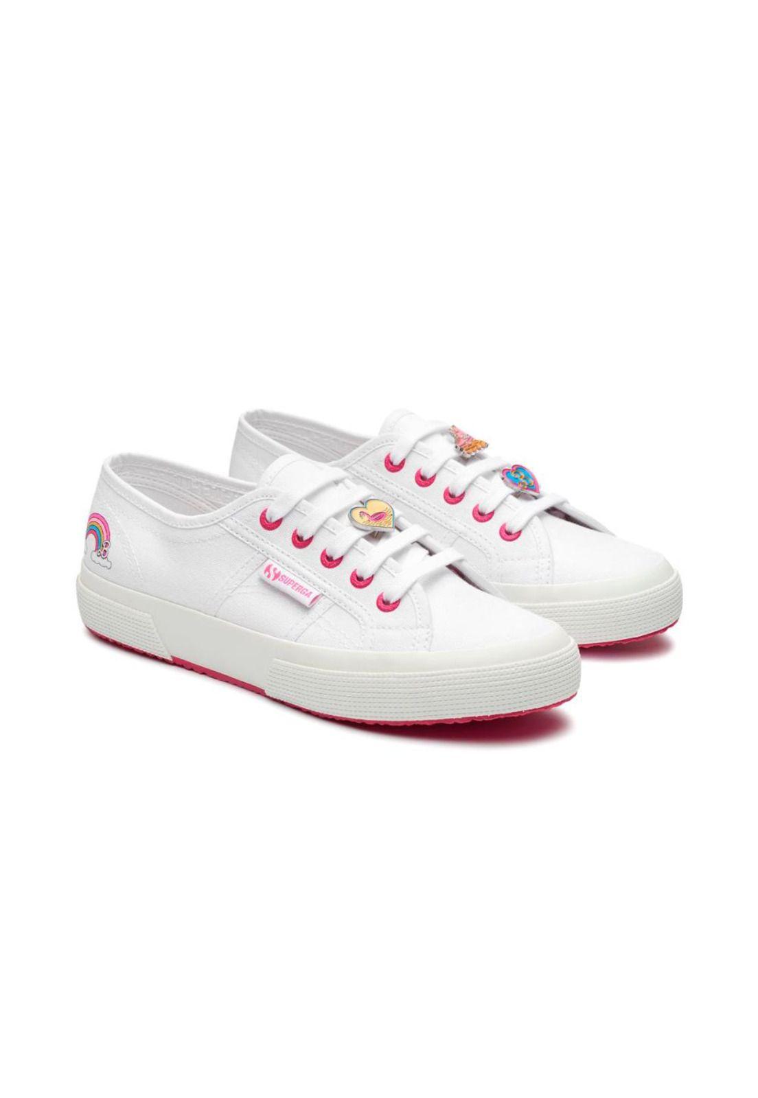 Barbie x Superga 2750 Zapatilla Movie Pins White Fuchsia-1