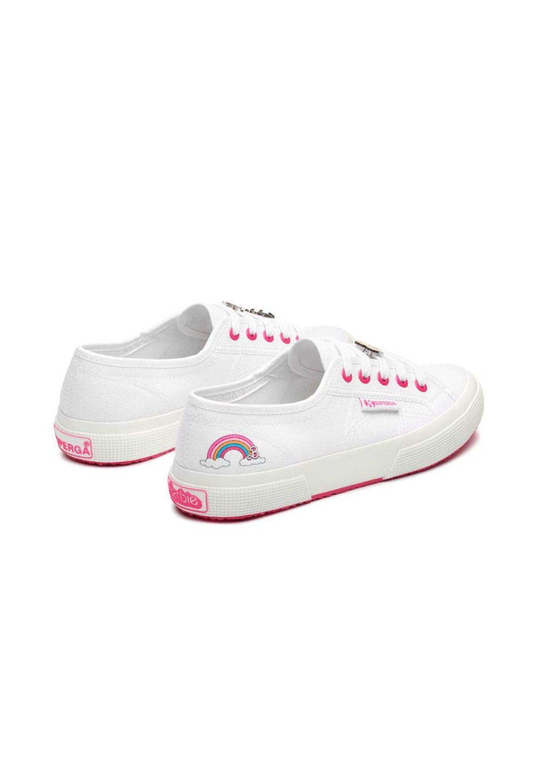 Barbie x Superga 2750 Zapatilla Movie Pins White Fuchsia-2