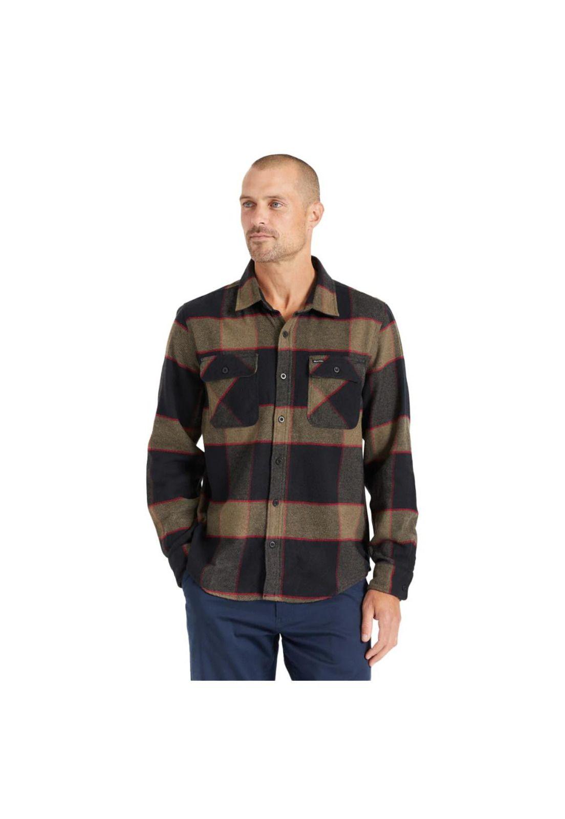 Camisa Men Bowerly Flannel Heather Grey Charcoal-1