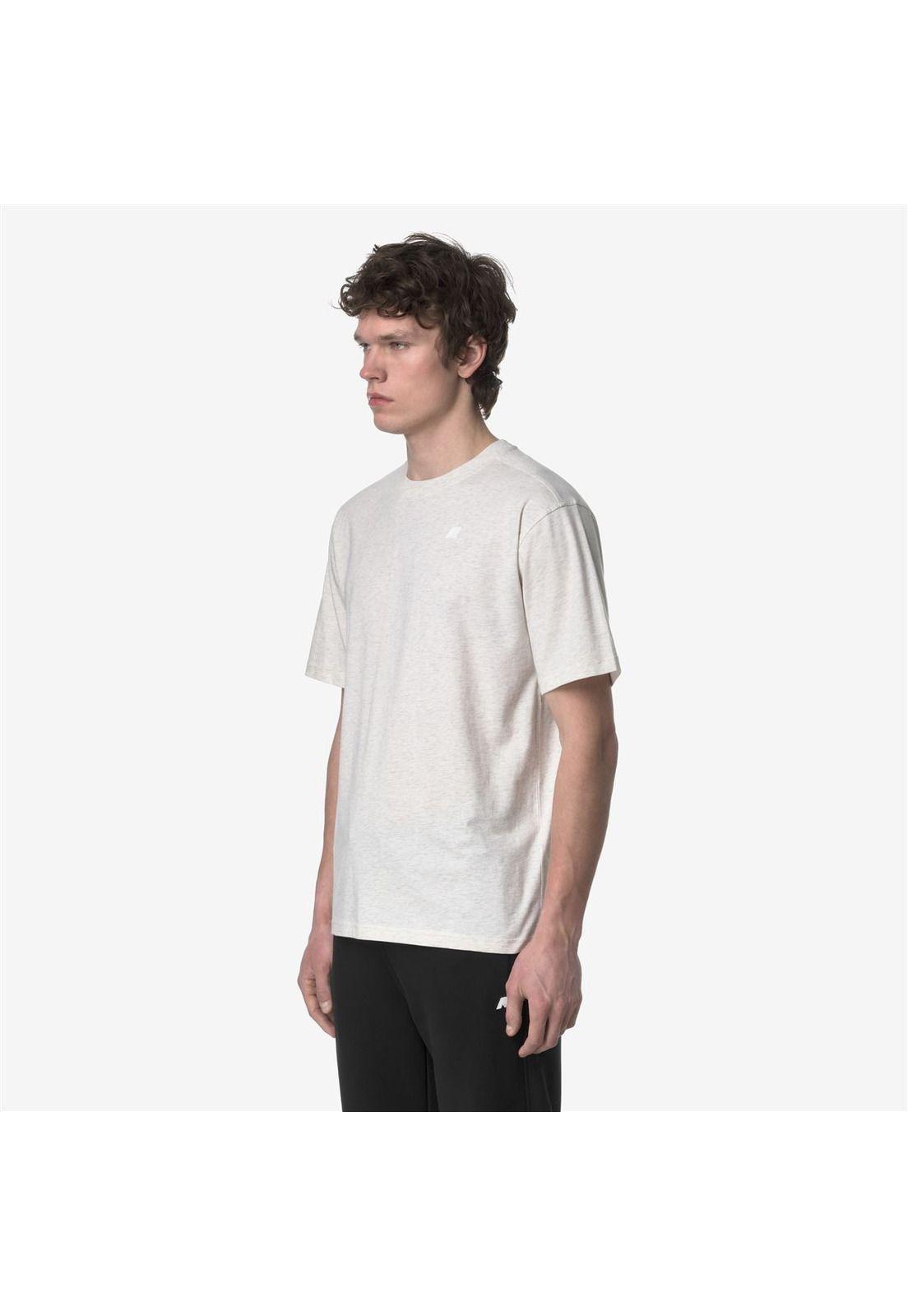 Polera K-Way Men Solo White Bleach Melange-2