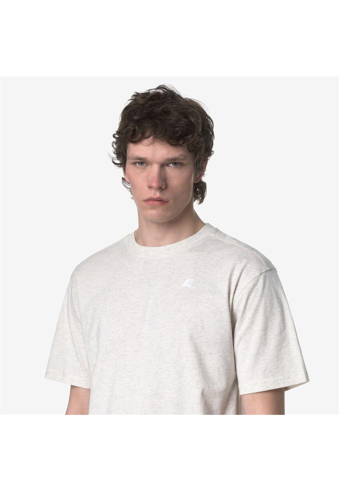 Polera K-Way Men Solo White Bleach Melange-3