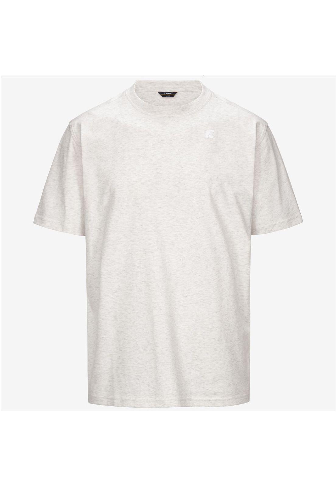 Polera K-Way Men Solo White Bleach Melange-4