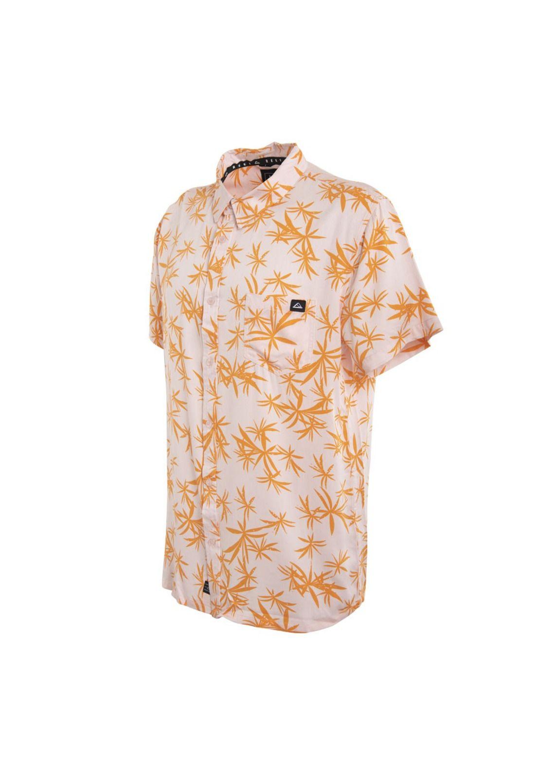 Camisa Manga Corta Palm Pink Orange-1