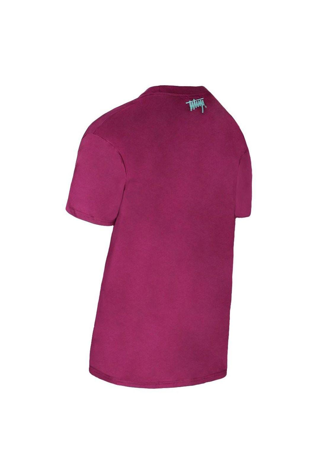 Polera Men Oversize Bear Purple Burgundy-2