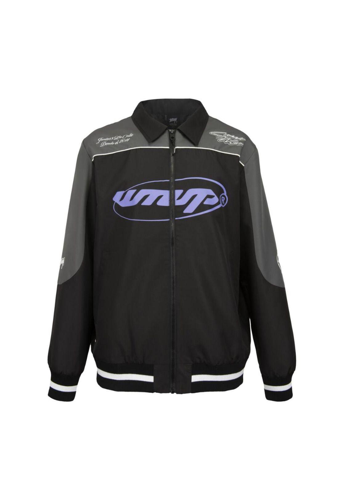 Chaqueta Full Zipper Black Gray Purple-0