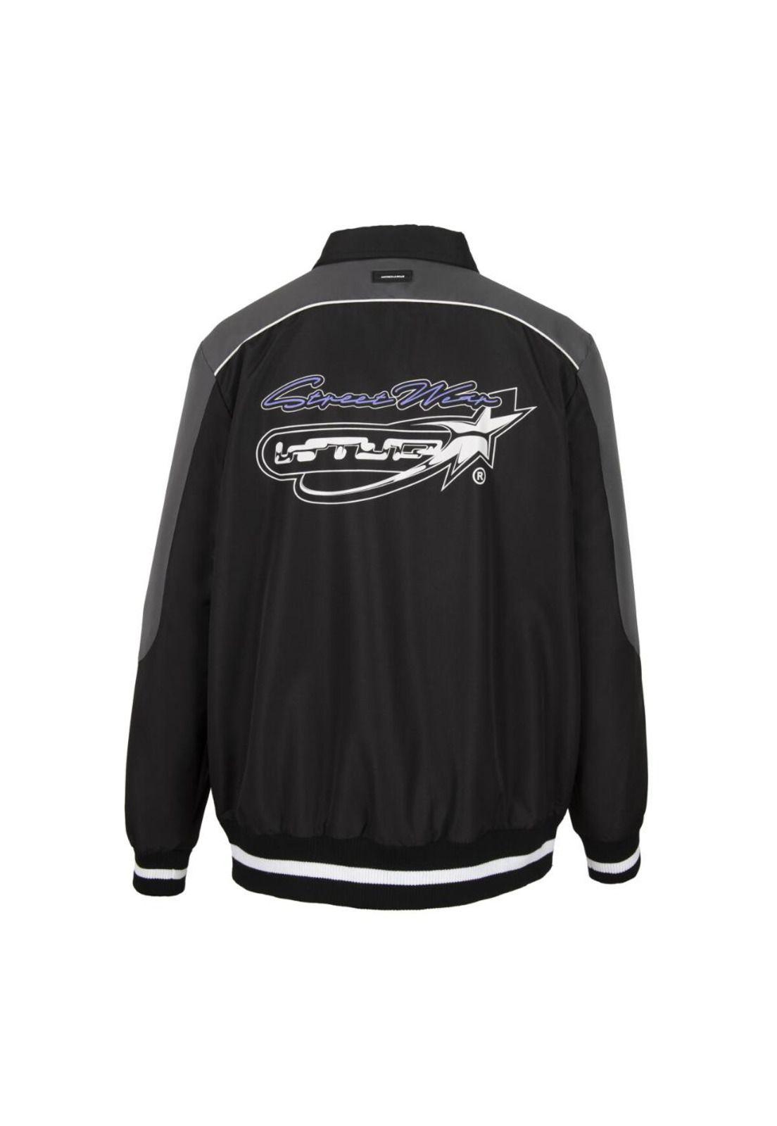 Chaqueta Full Zipper Black Gray Purple-1