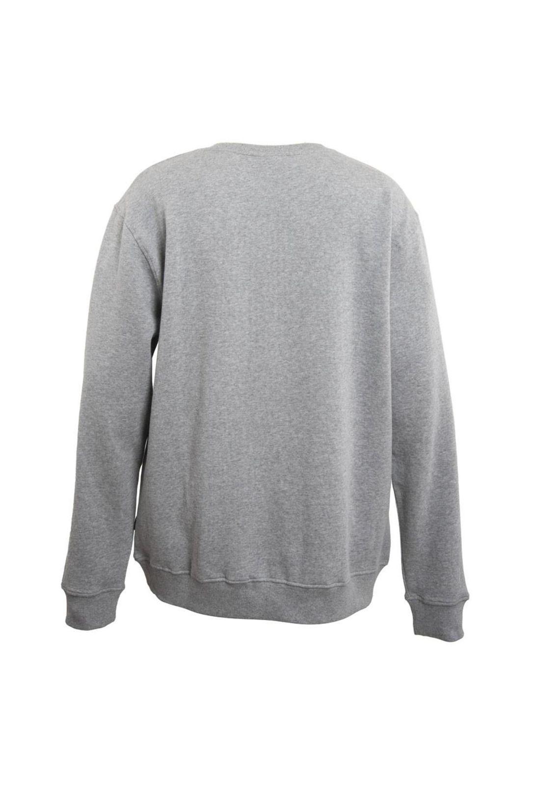 Polerón Crew Grey Logo Front Black-2