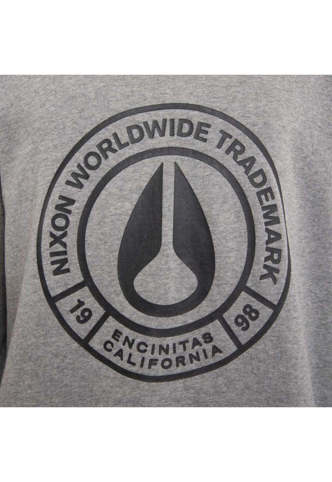 Polerón Crew Grey Logo Front Black-3