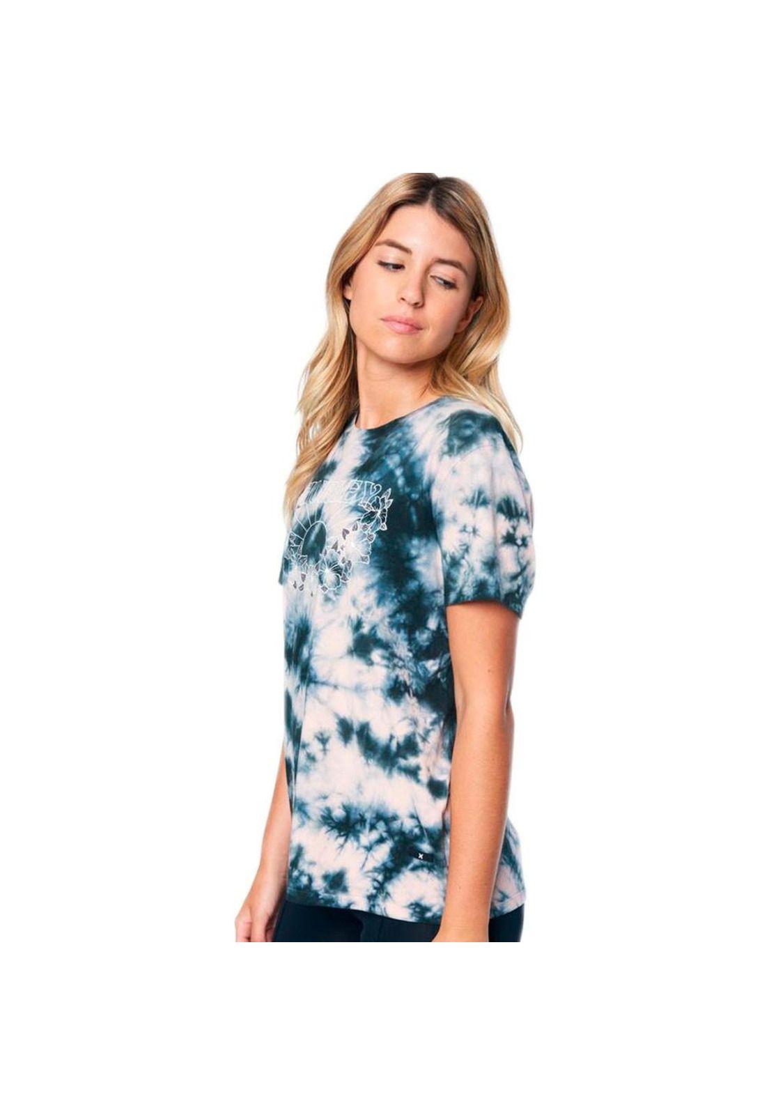Polera Melody Tie Dye Re Black Coralt Hurley-2