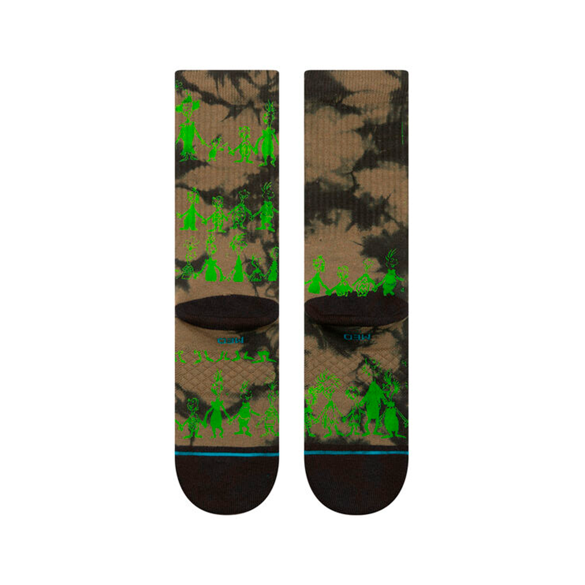 Stance Sock Grinch Down in Whoville Crew Black-2