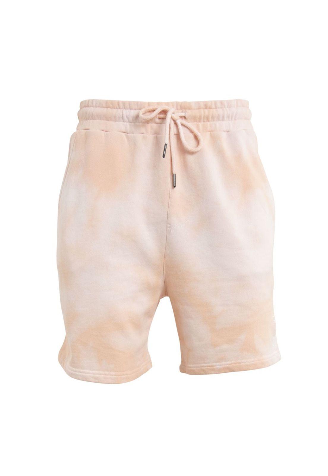 Short Men Tie Dye Pink White-0