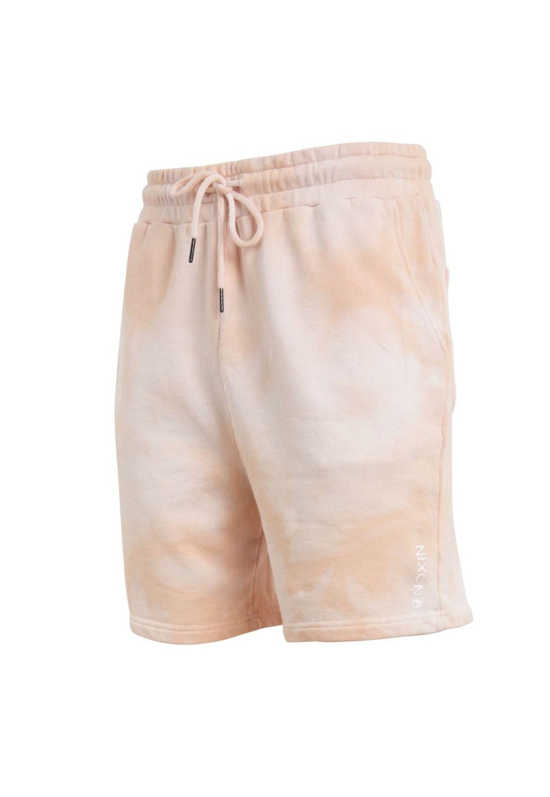 Short Men Tie Dye Pink White-1