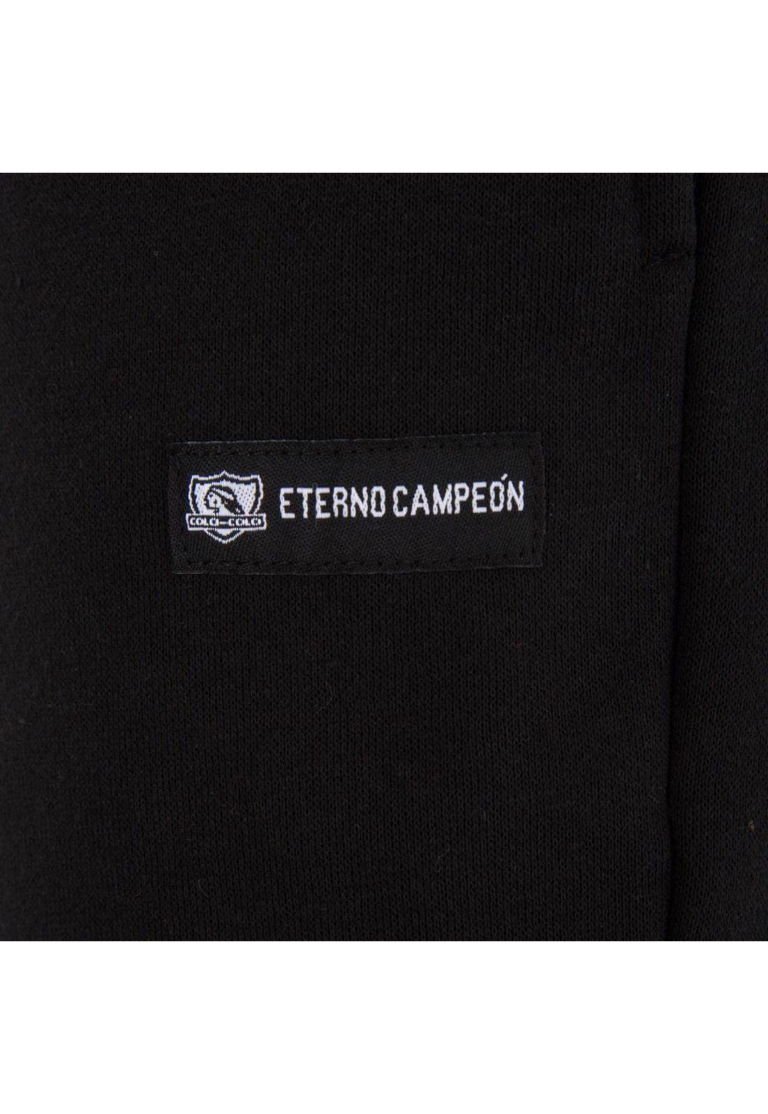 Pantalón Colo Colo Urbano All Black Eterno Campeón Estampado Pierna-3