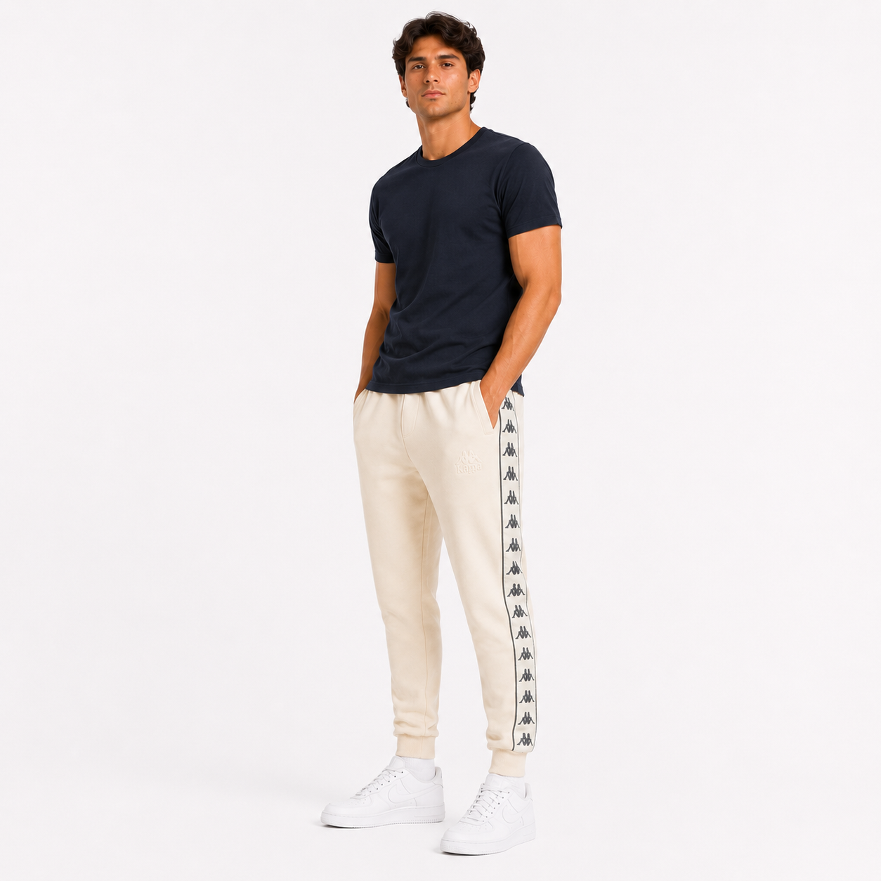 Pantalón Men 222 Banda Buntu Beige Grey-0