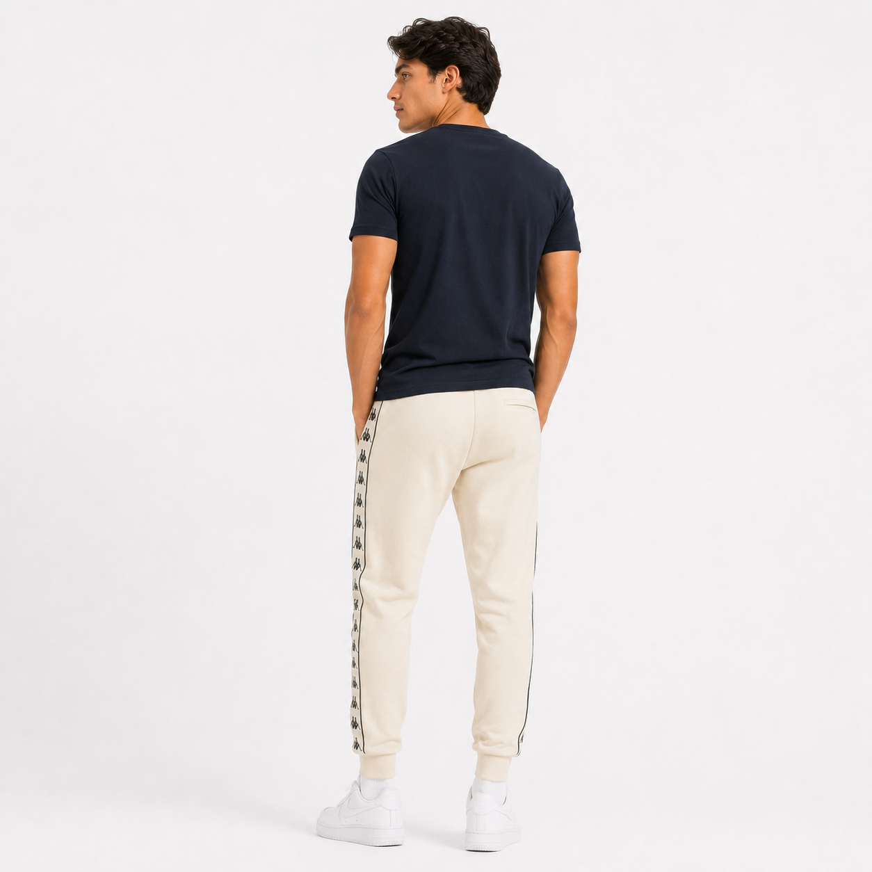 Pantalón Men 222 Banda Buntu Beige Grey-1