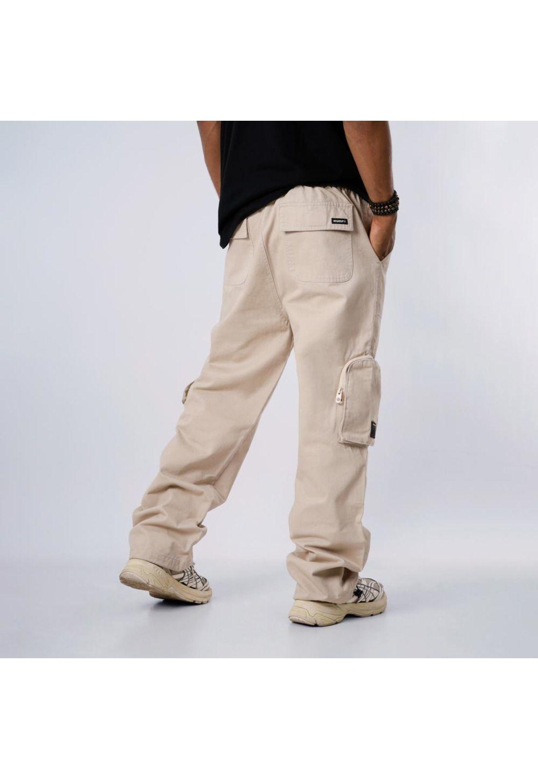 Pantalón Cargo Beige-1