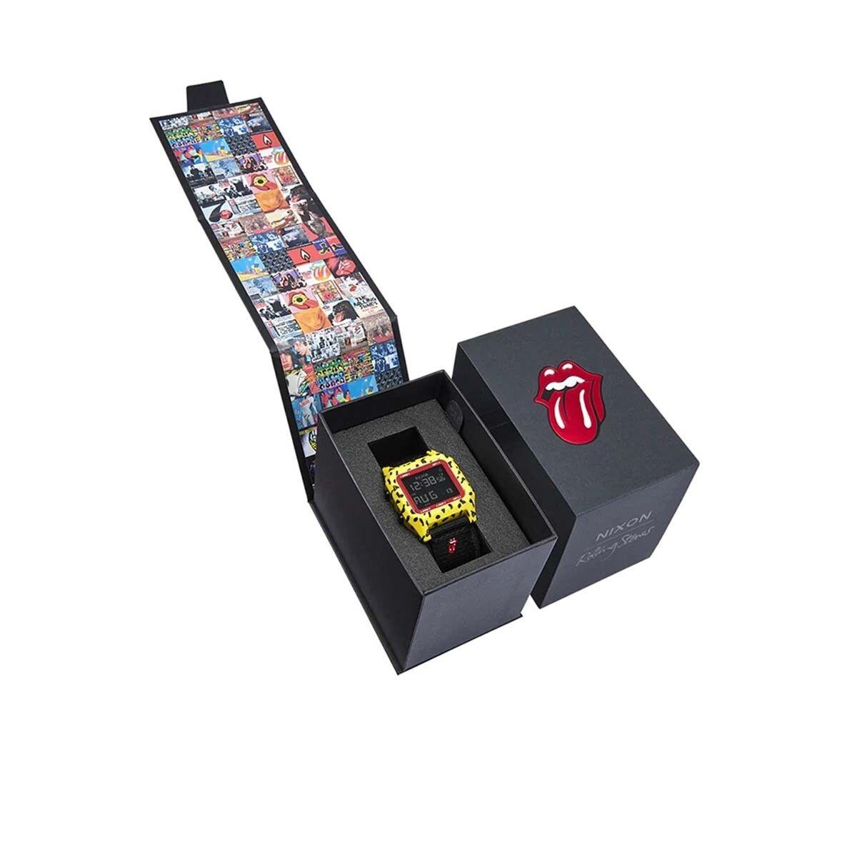 Reloj Rolling Stones Staple Yellow Black-5