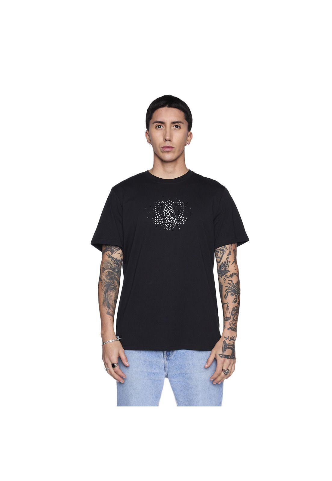 Polera Colo Colo Urbano Hombre Escudo Stars Negro-0